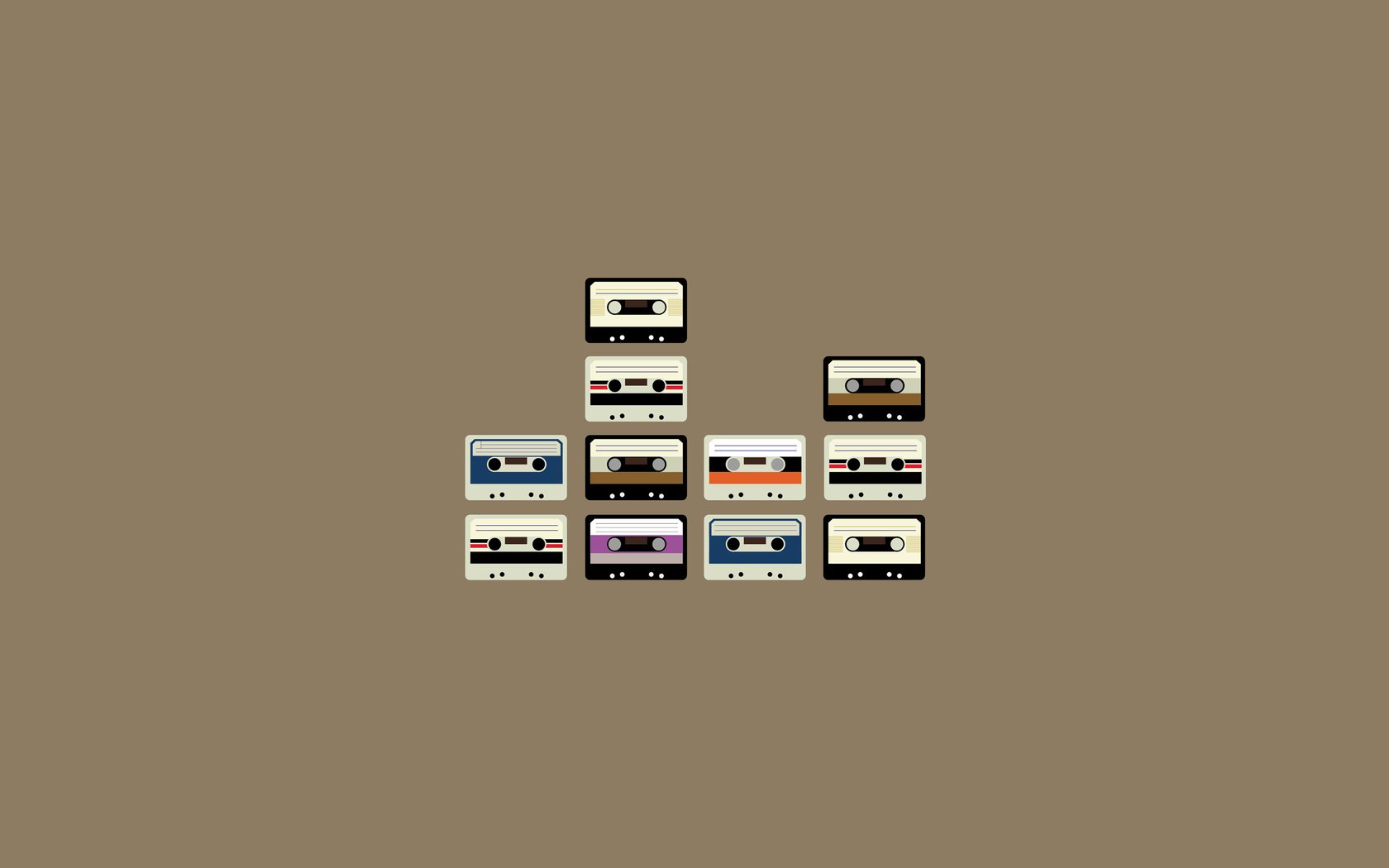 Обои ретро, kreativ, minimalizm, kassety, retro разрешение 2560x1600 Загрузить