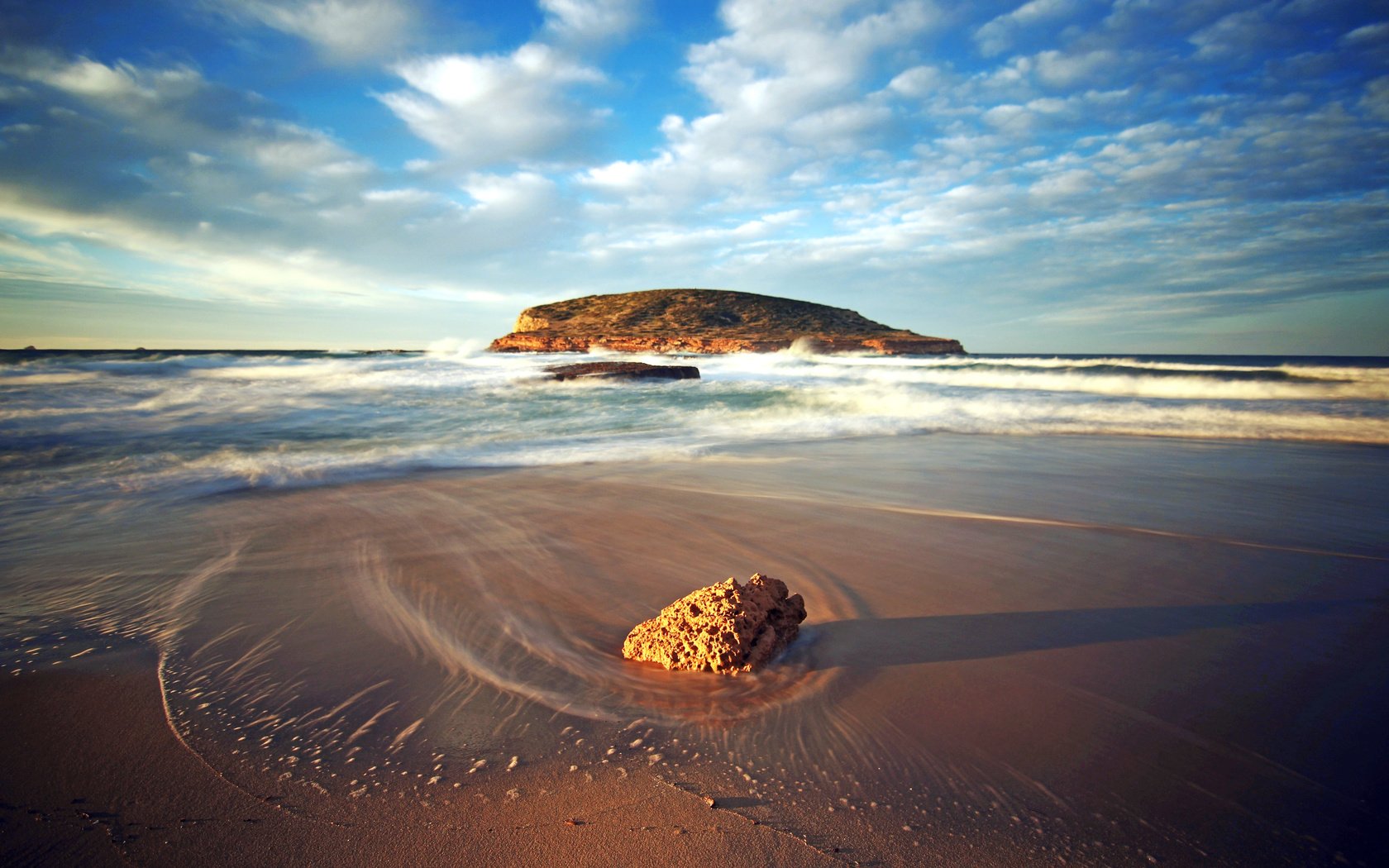 Обои небо, вода, берег, пейзаж, песок, прибой, ибица, the sky, water, shore, landscape, sand, surf, ibiza разрешение 5184x3456 Загрузить