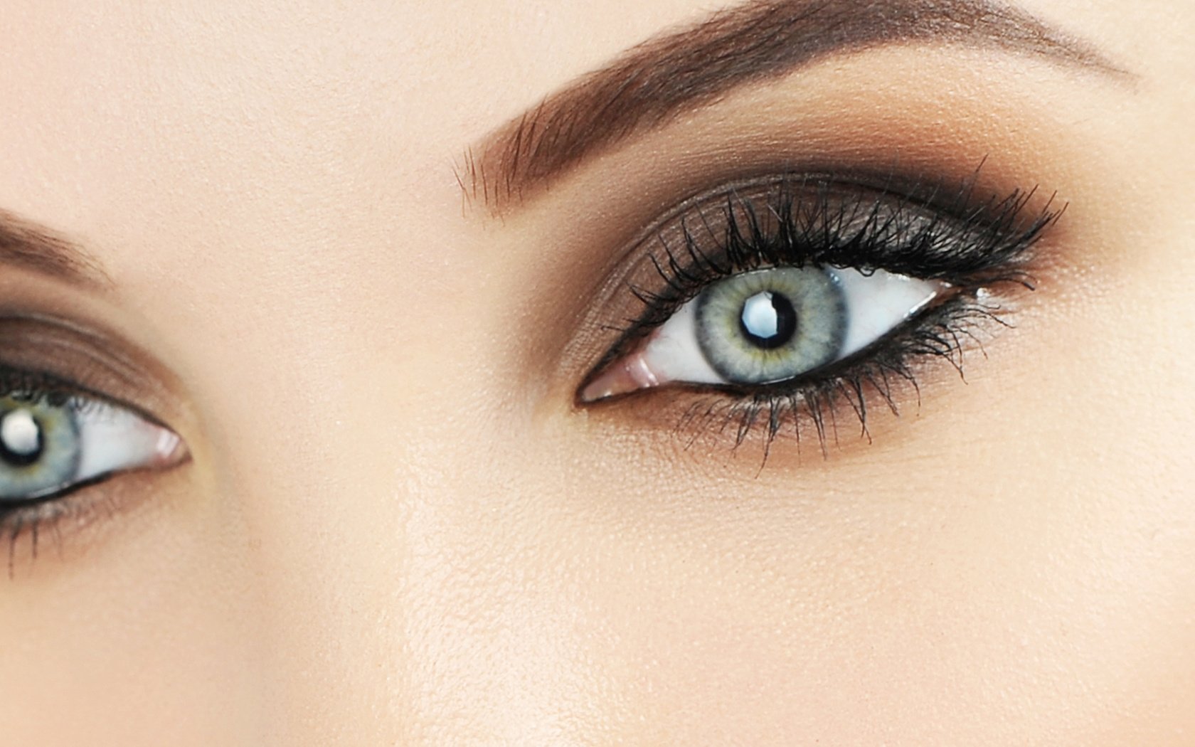 Обои глаза, синие, макияж, женщина, голубая, взор, грим, eyes, blue, makeup, woman разрешение 2737x2014 Загрузить