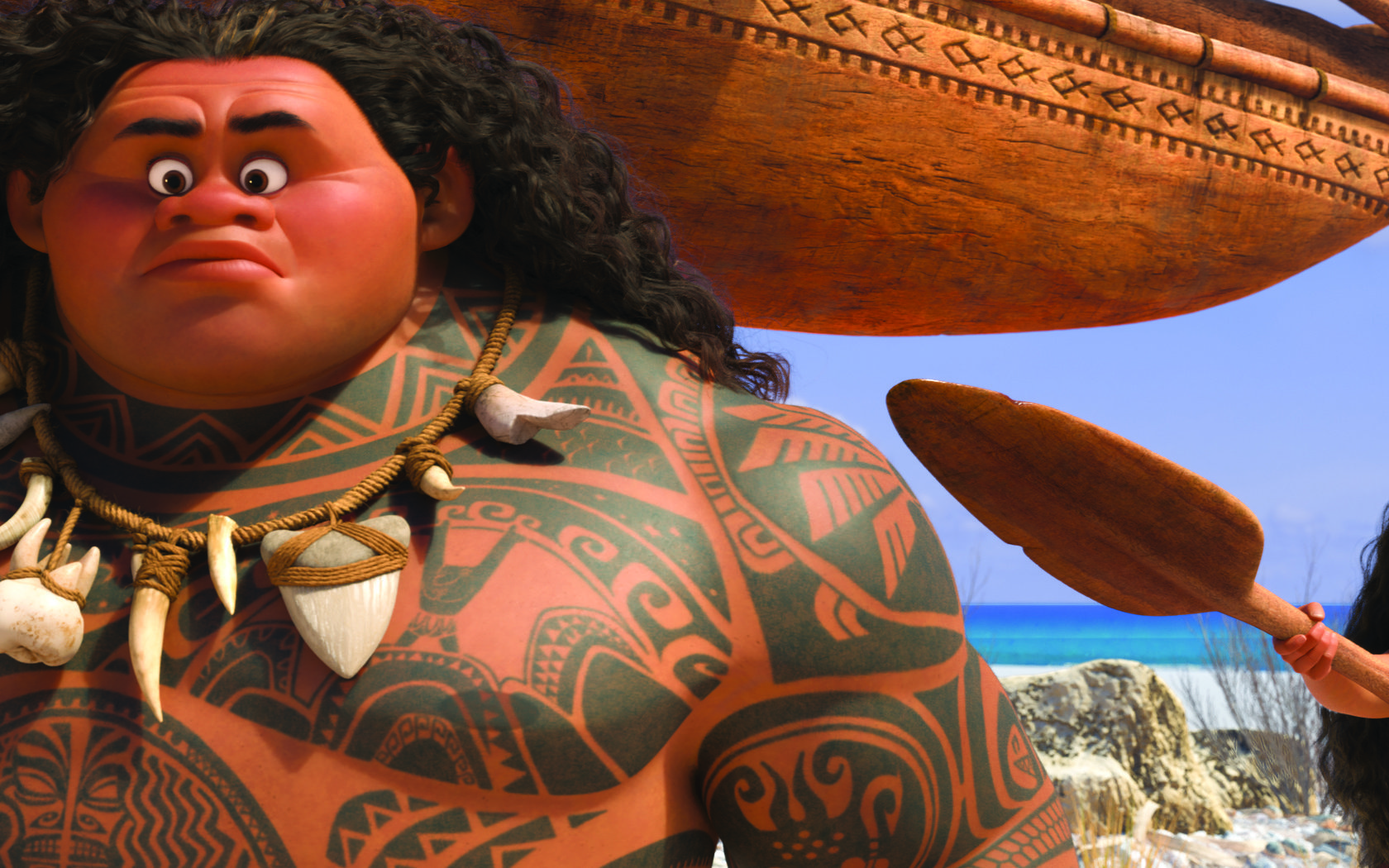 Обои дисней, моана, мауи, disney, moana, maui разрешение 3840x1608 Загрузить