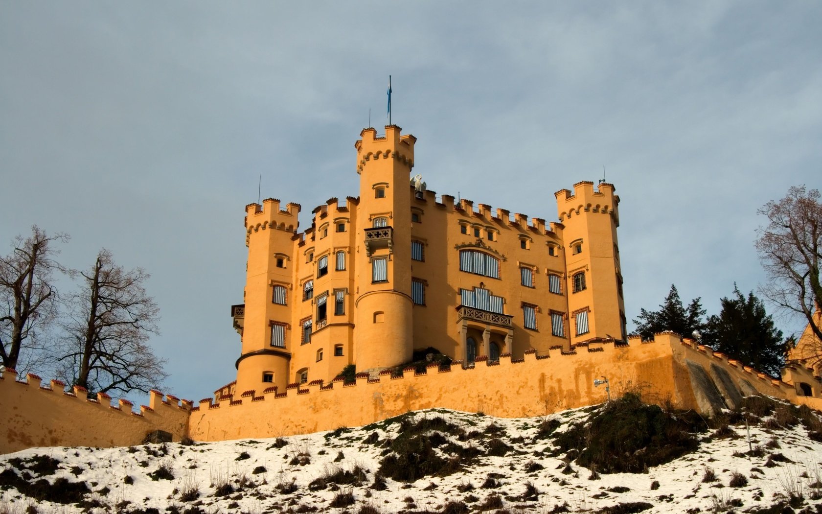 Обои природа, замок, архитектура, германия, бавария, хоэншвангау, nature, castle, architecture, germany, bayern, hohenschwangau разрешение 3900x2598 Загрузить