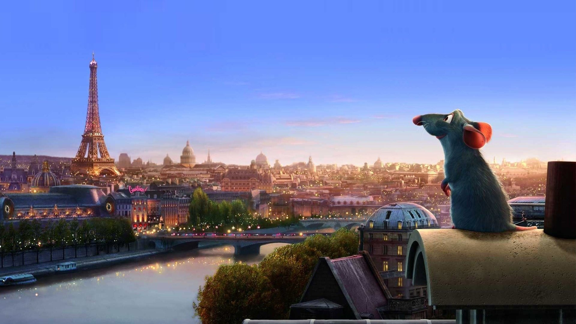 Обои париж, мышь, рататуй, мультик, paris, mouse, ratatouille, cartoon разрешение 1920x1200 Загрузить