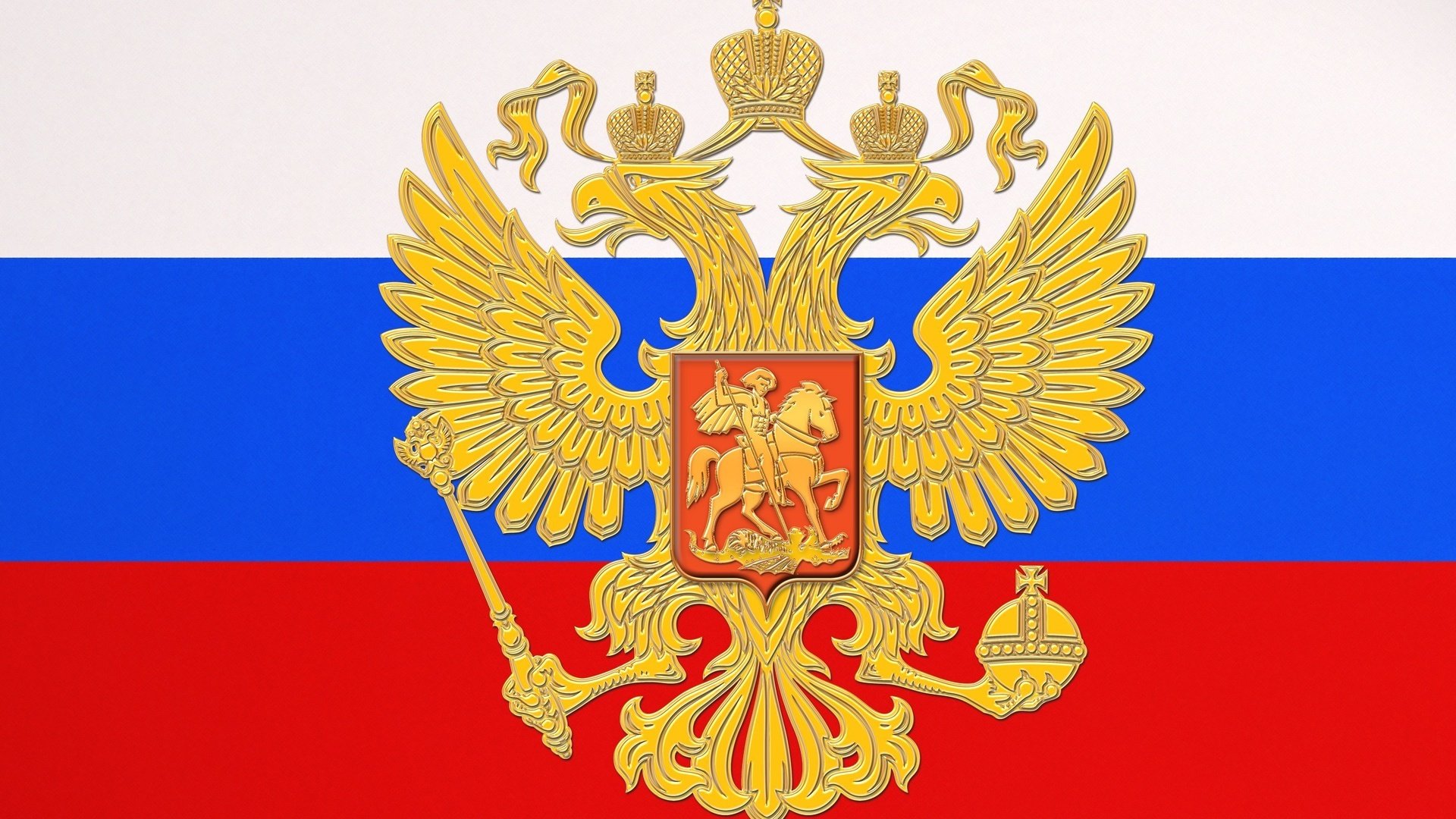 Обои герб, россия, флаг, триколор, coat of arms, russia, flag, tricolor разрешение 2560x1600 Загрузить