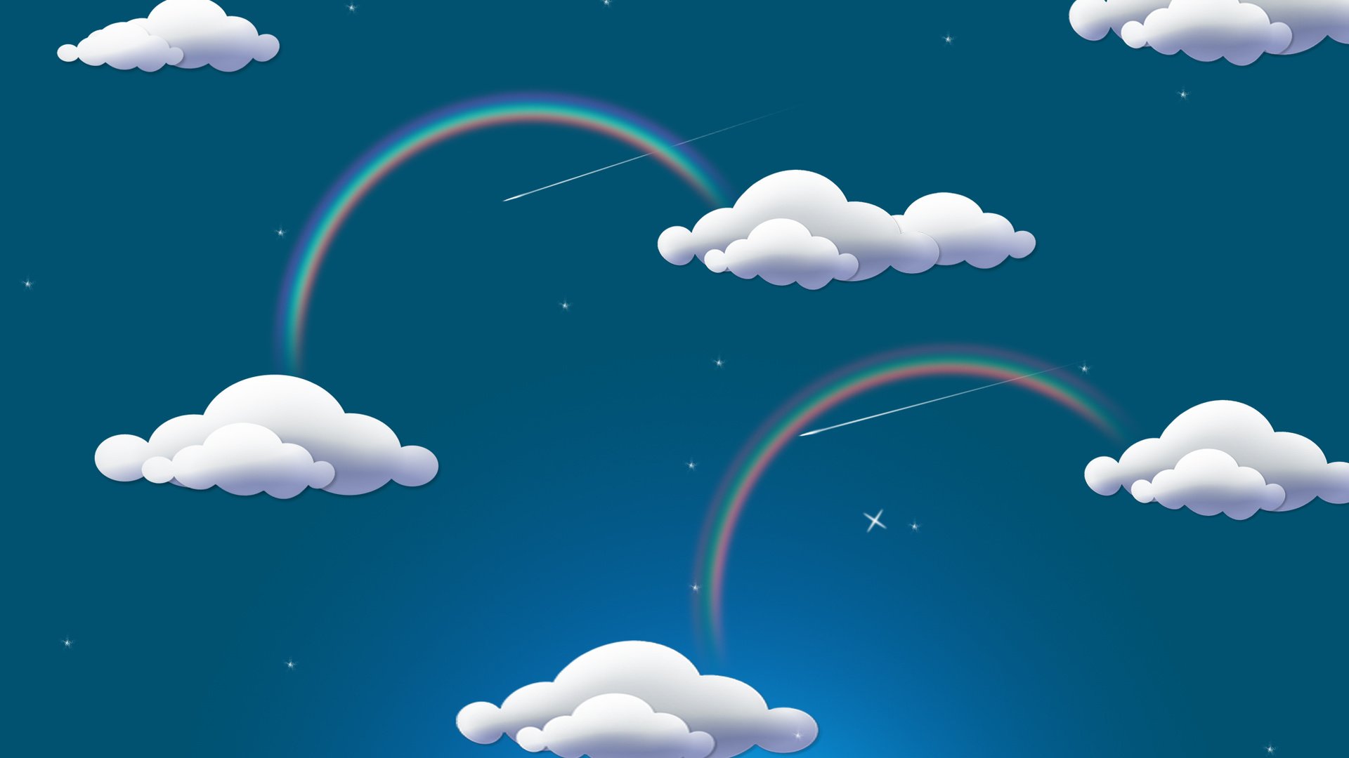 Обои облака, радуга, clouds, rainbow разрешение 2048x1535 Загрузить