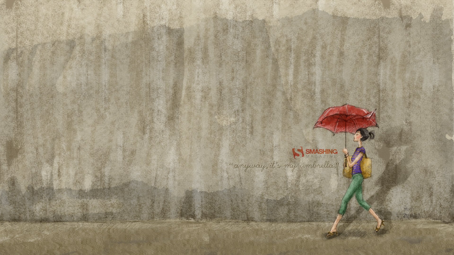 Обои девушка, стена, зонт, girl, wall, umbrella разрешение 1920x1200 Загрузить