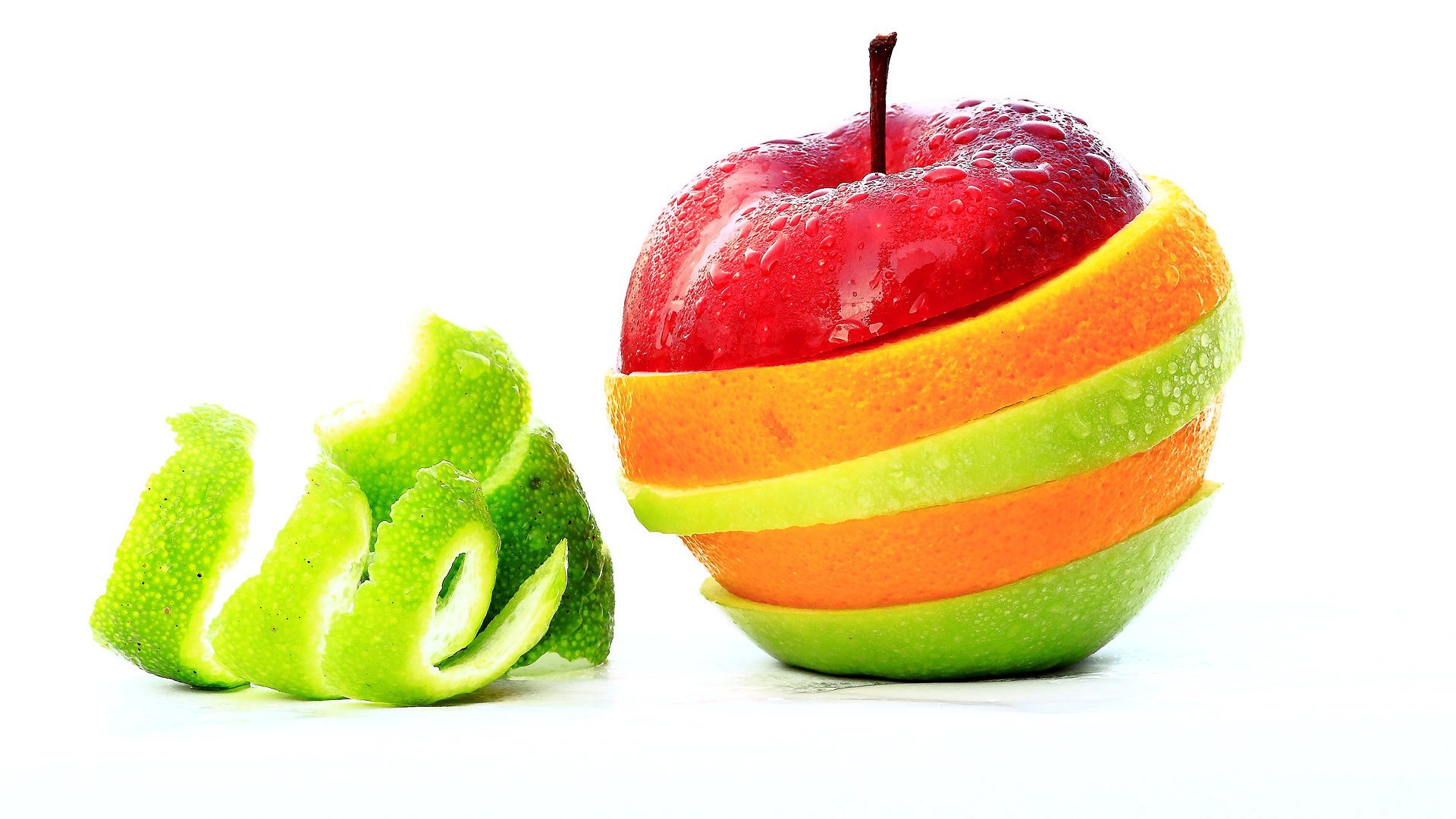 Обои яблоко, цветное, кожура, apple, color, peel разрешение 1920x1200 Загрузить