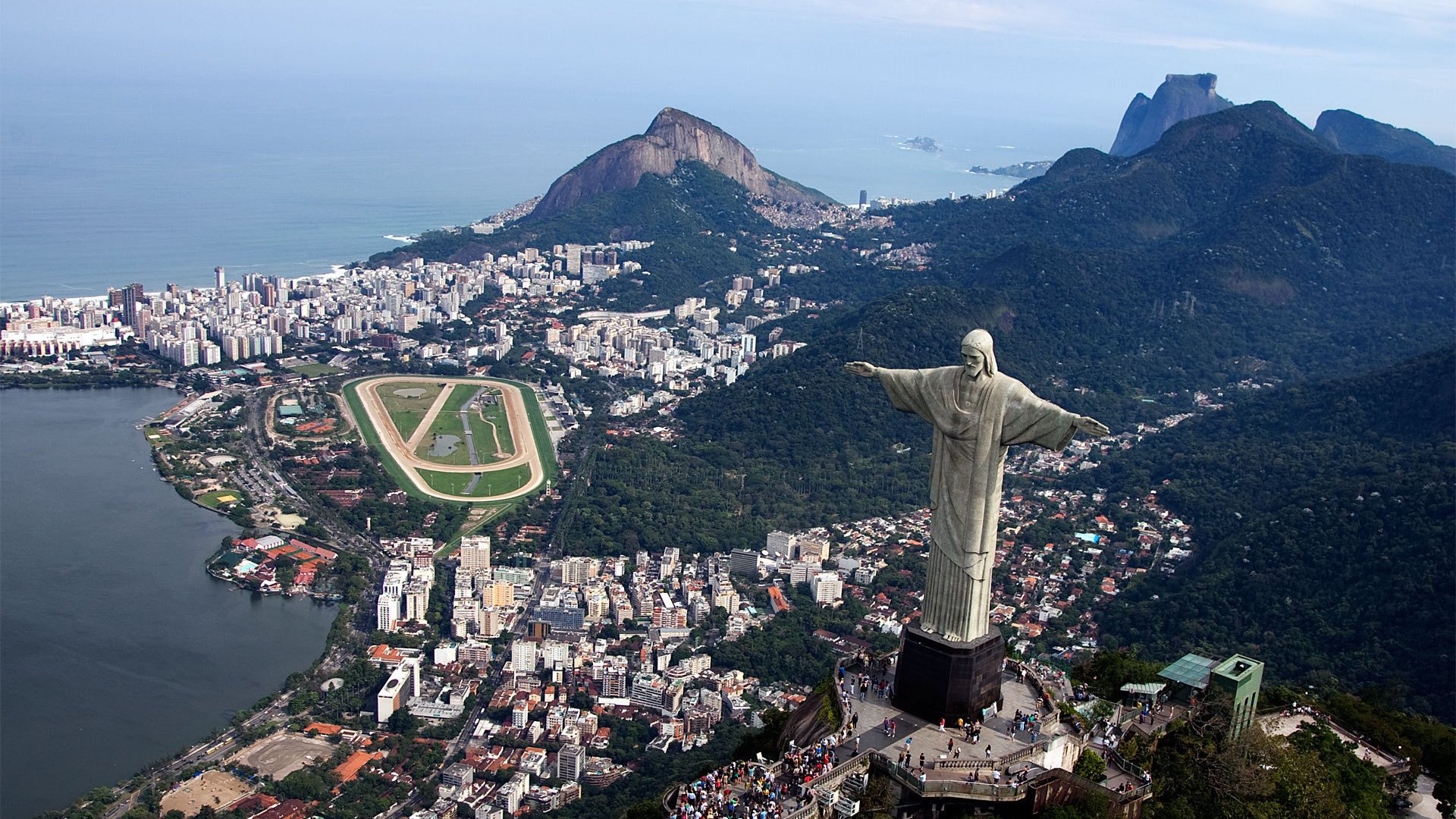 Обои вид сверху, бразилия, рио-де-жанейро, the view from the top, brazil, rio de janeiro разрешение 1920x1200 Загрузить