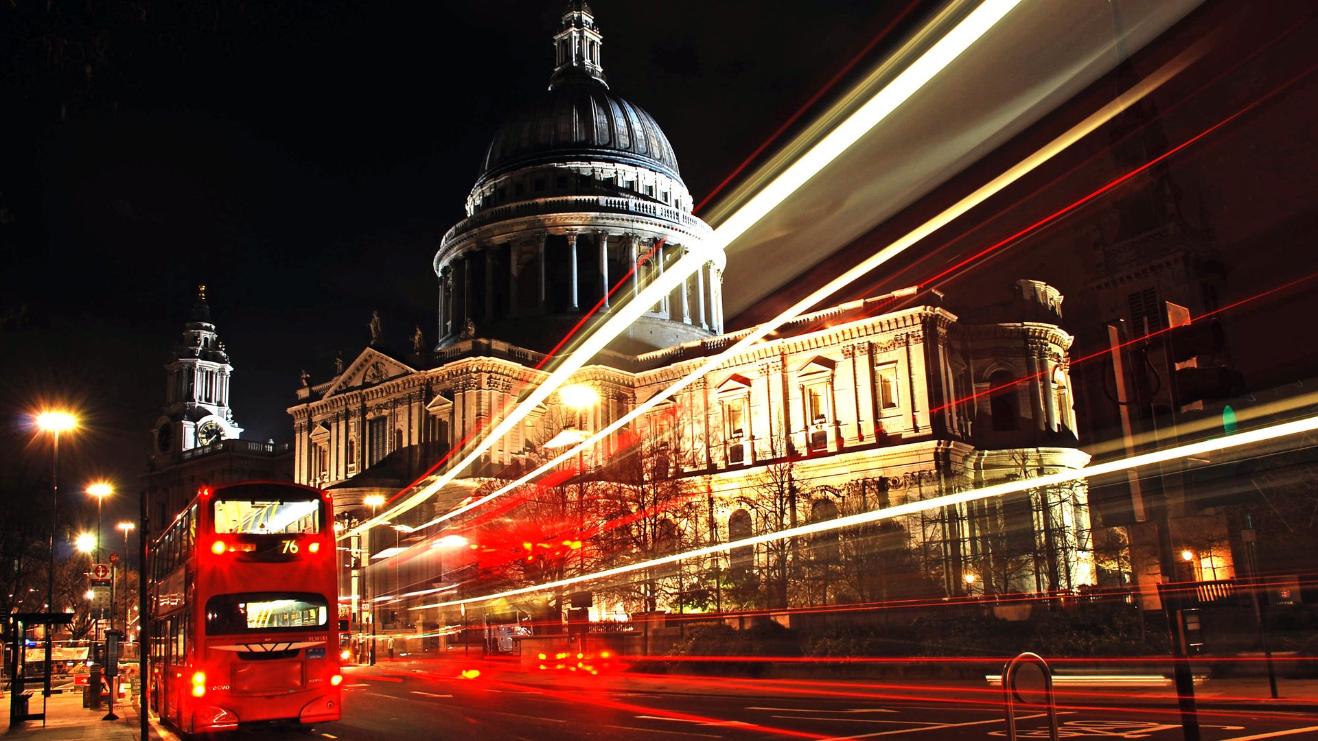 Обои ночь, огни, лондон, автобус, night, lights, london, bus разрешение 3700x2400 Загрузить