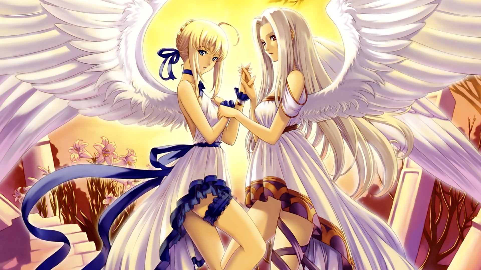 Аниме девочки ангелы милые