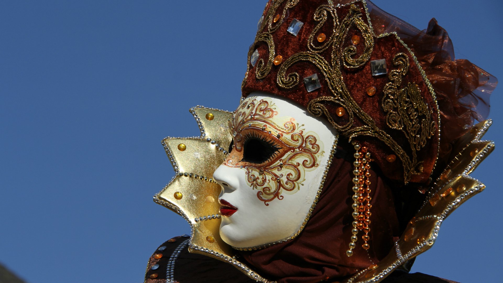 Обои маска, венеция, костюм, карнавал, mask, venice, costume, carnival разрешение 2400x1593 Загрузить