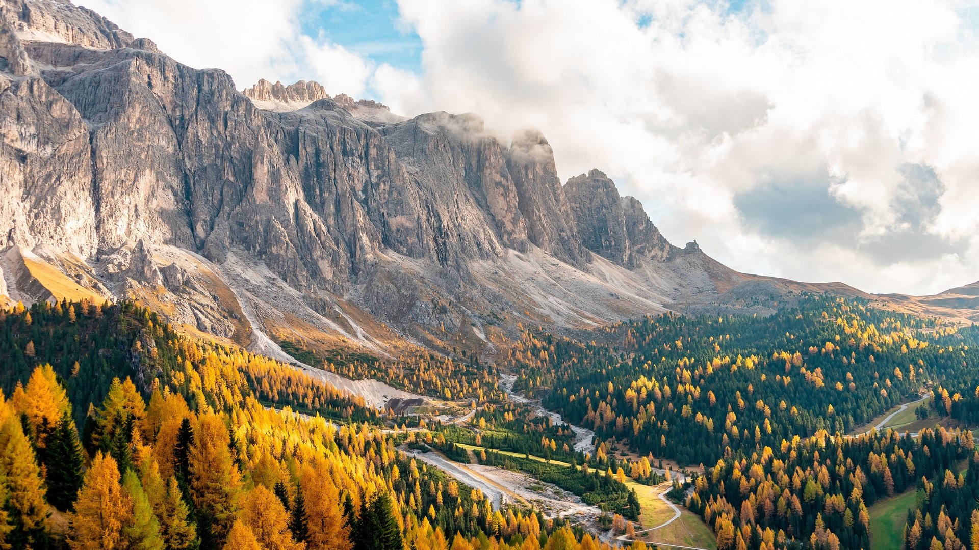 Обои деревья, горы, пейзаж, осень, италия, trees, mountains, landscape, autumn, italy разрешение 5120x2880 Загрузить