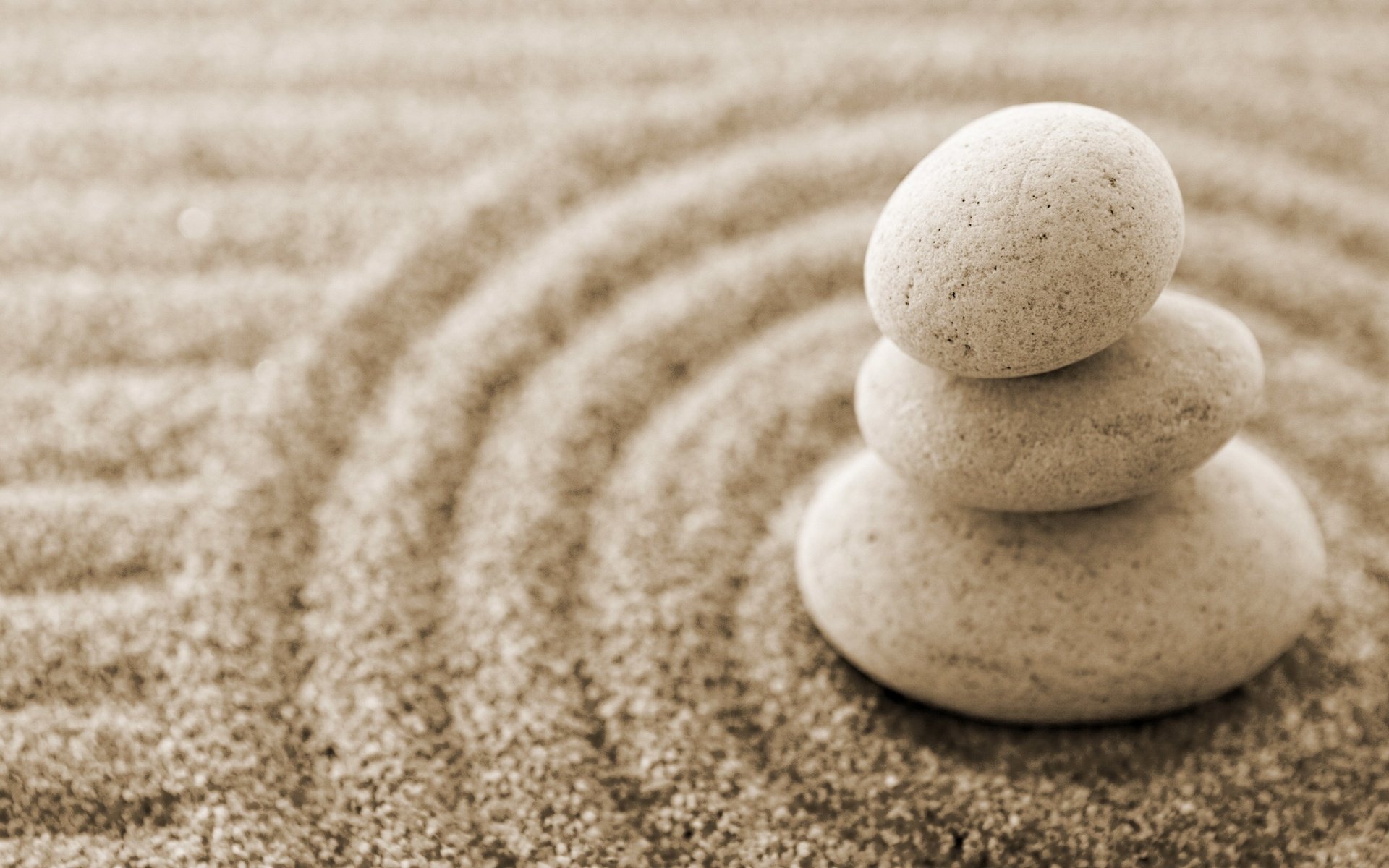 Обои камни, песок, минимализм, дзен, stones, sand, minimalism, zen разрешение 2560x1600 Загрузить