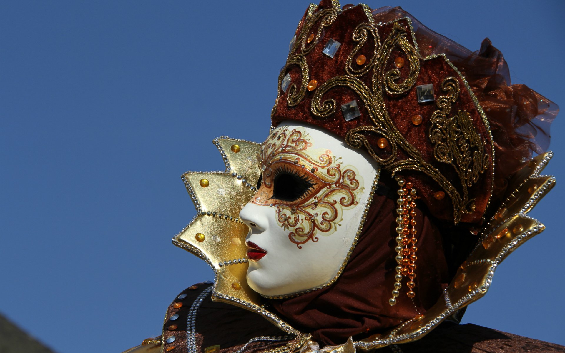 Обои маска, венеция, костюм, карнавал, mask, venice, costume, carnival разрешение 2400x1593 Загрузить