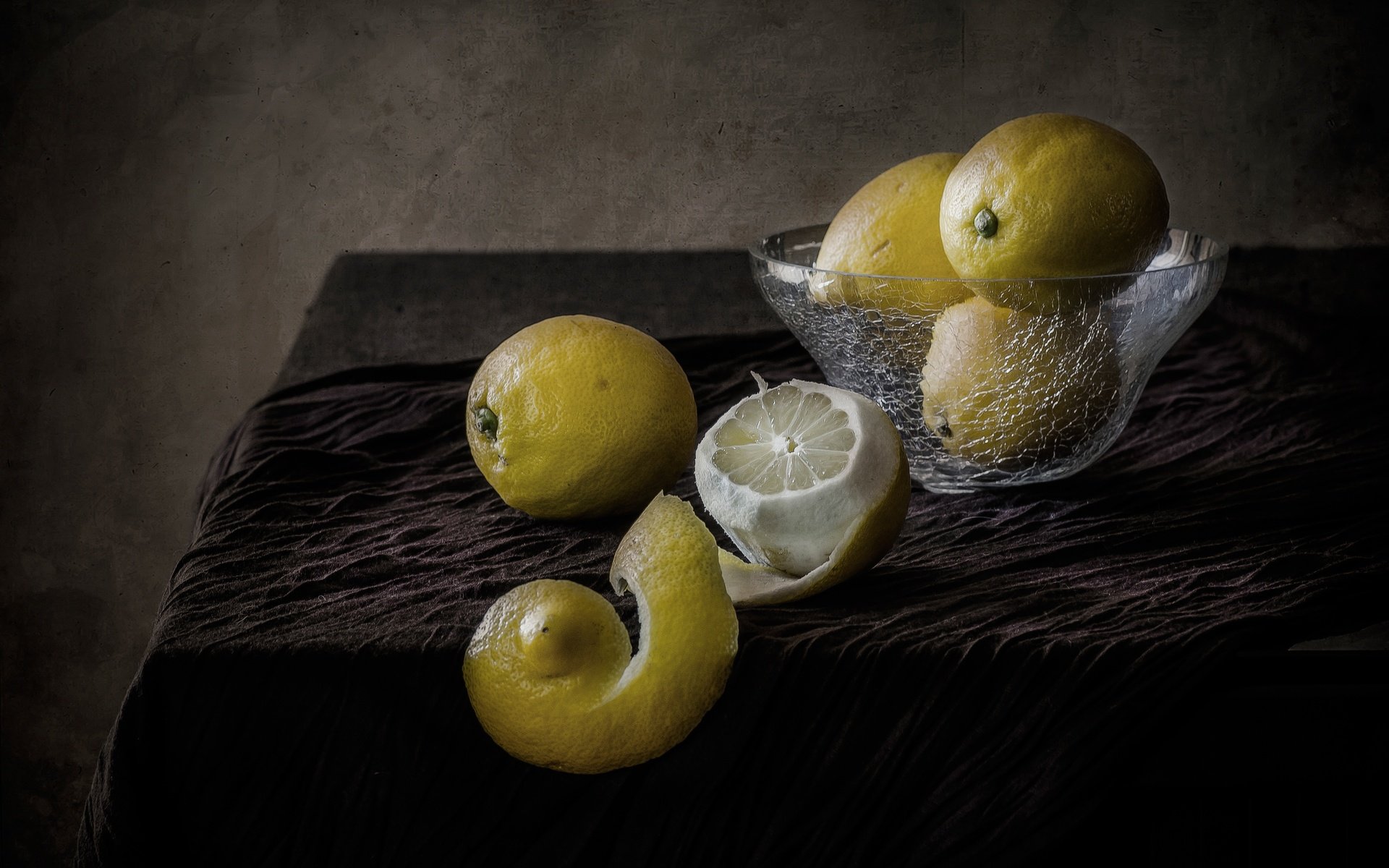 Обои фрукты, натюрморт, лимоны, цитрусы, кожура, fruit, still life, lemons, citrus, peel разрешение 4928x3264 Загрузить