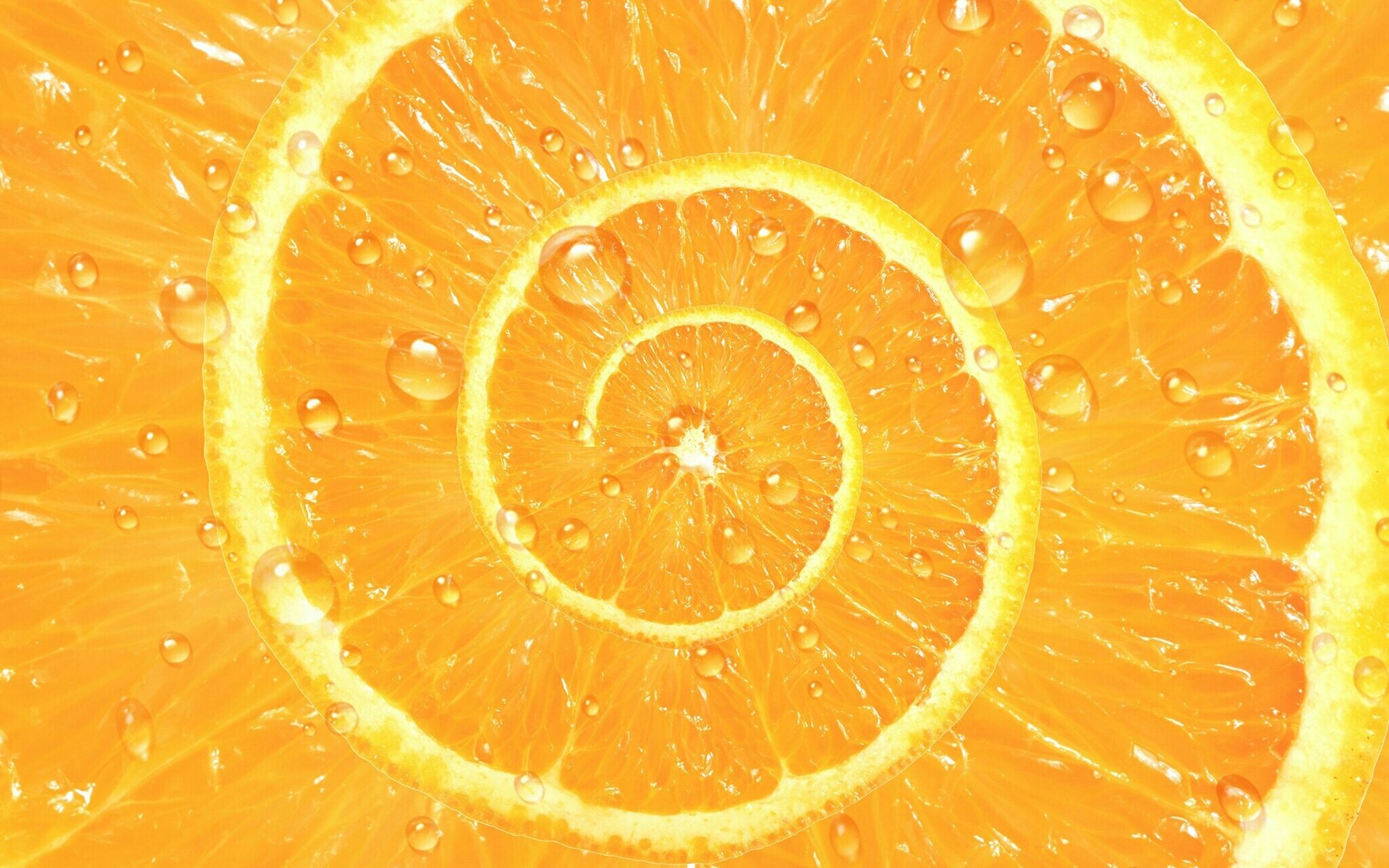 Обои капли, фрукты, спираль, апельсин, цитрусы, drops, fruit, spiral, orange, citrus разрешение 2048x2048 Загрузить