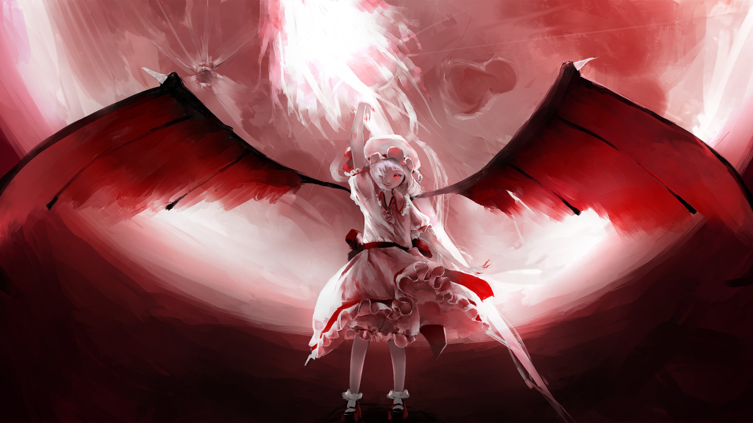 Обои девушка, крылья, аниме, krylya, тохо, girl, wings, anime, touhou разрешение 3000x1500 Загрузить