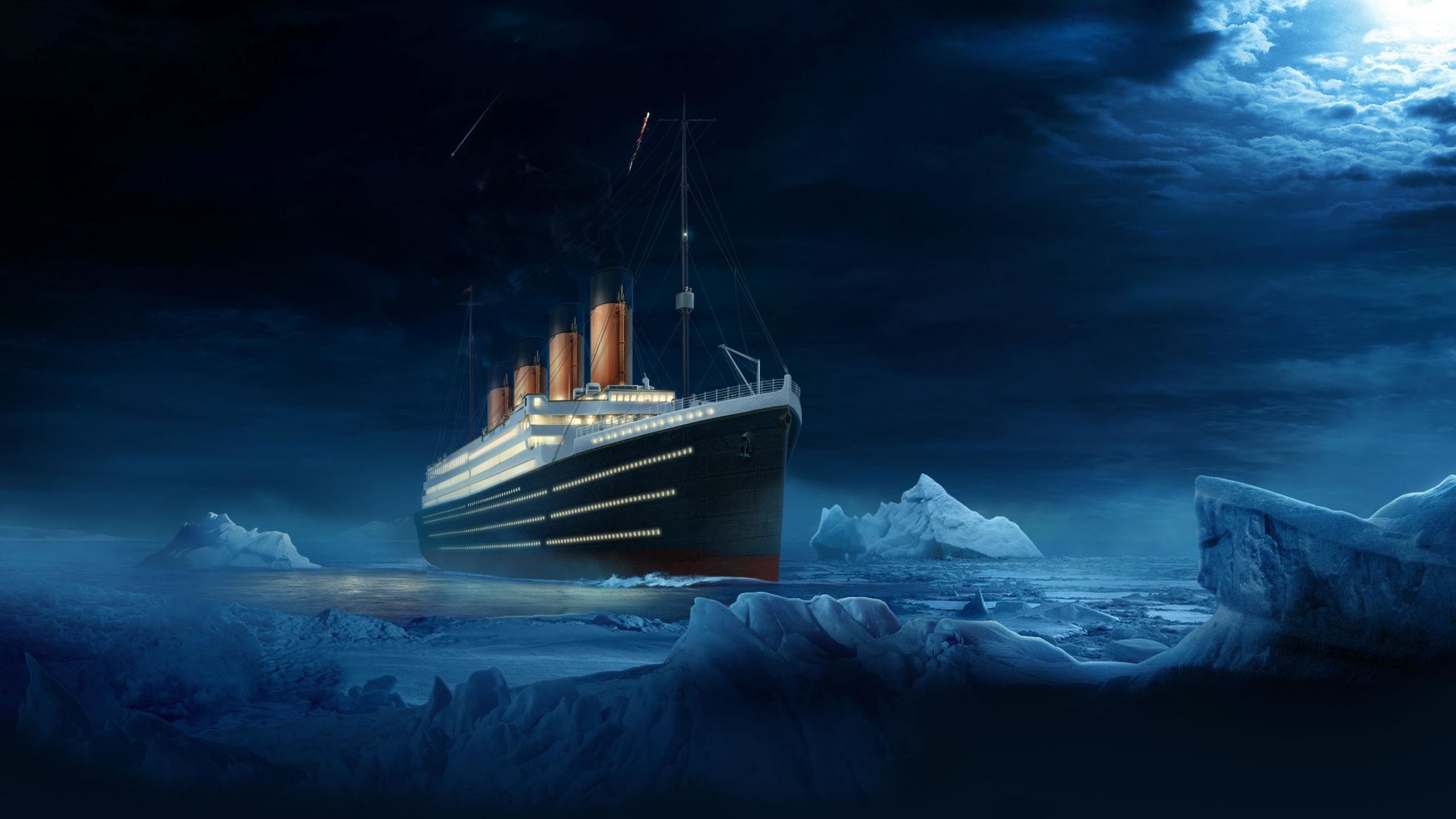 Обои графика, 3д, титаник, graphics, 3d, titanic разрешение 2560x1600 Загрузить