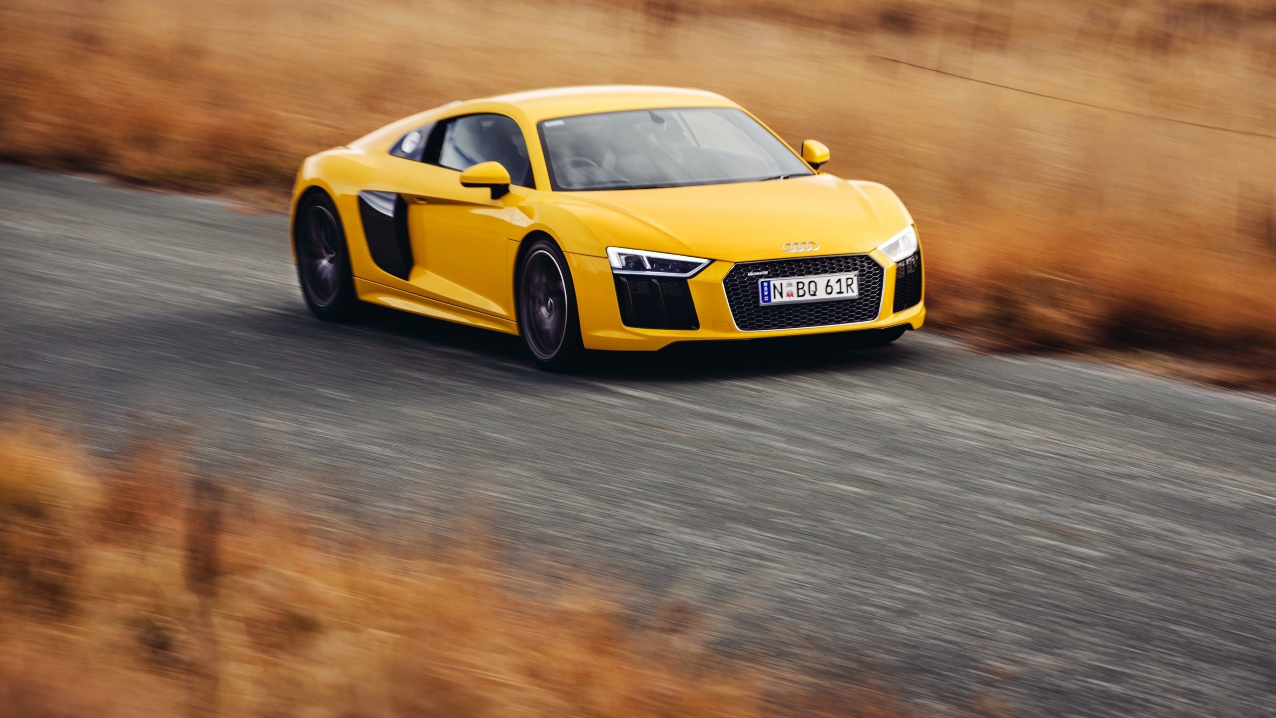 Обои скорость, авто, жёлтая, ауди, v10, скорости, speed, auto, yellow, audi разрешение 2880x1800 Загрузить