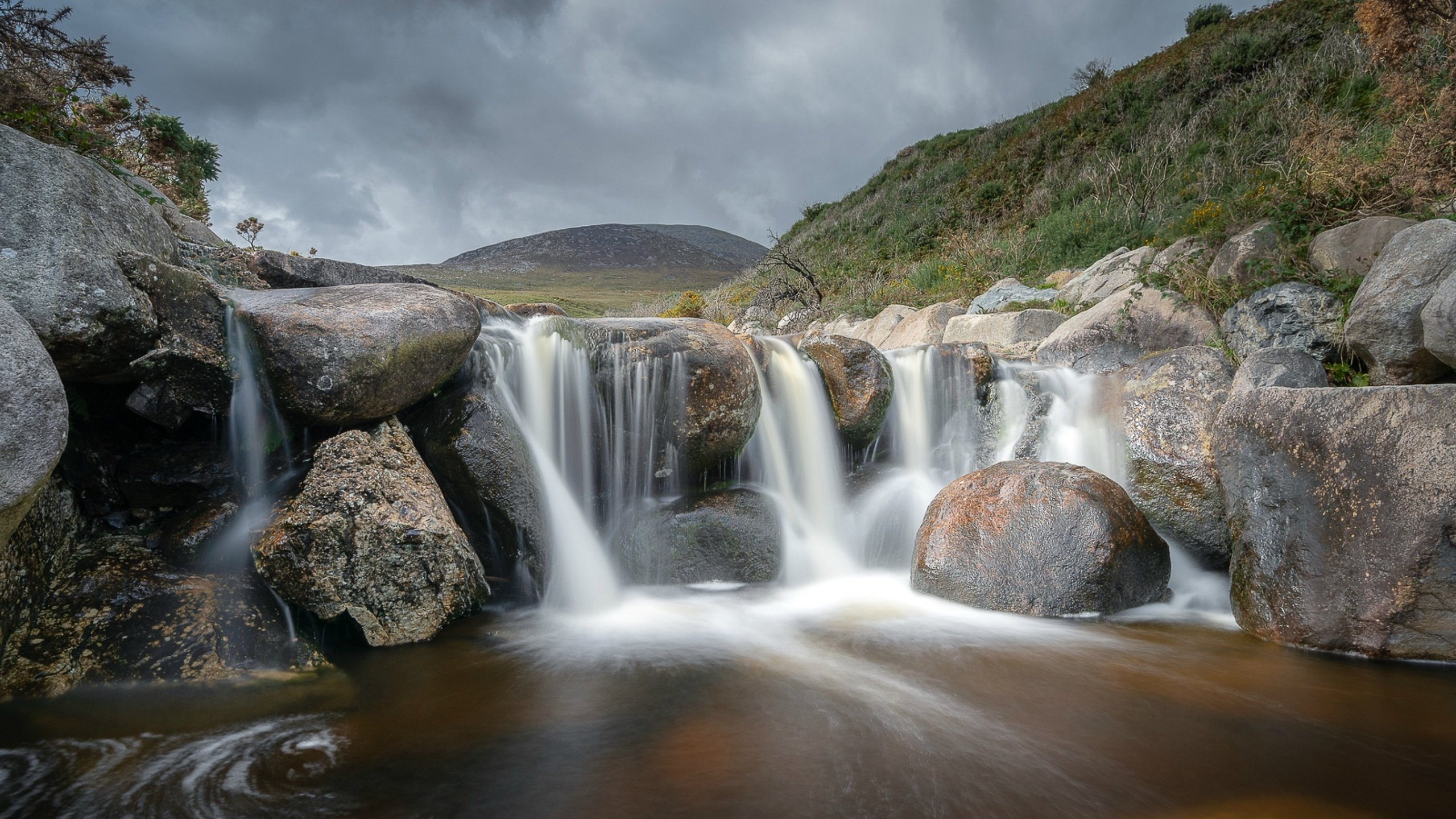 Обои вода, камни, водопад, water, stones, waterfall разрешение 3000x2000 Загрузить