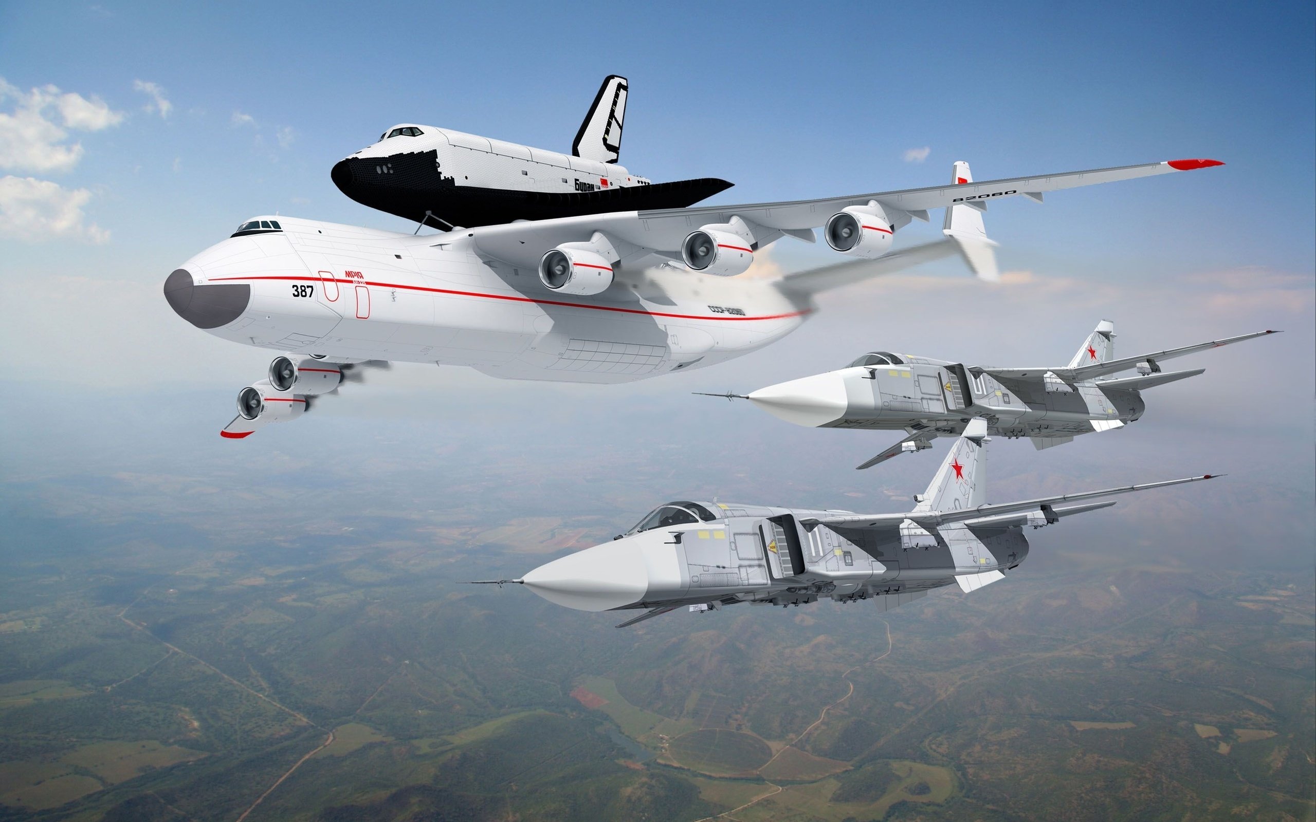 Обои ан-225, буран, мрия, су-24, the an-225, buran, mriya, su-24 разрешение 3000x2000 Загрузить