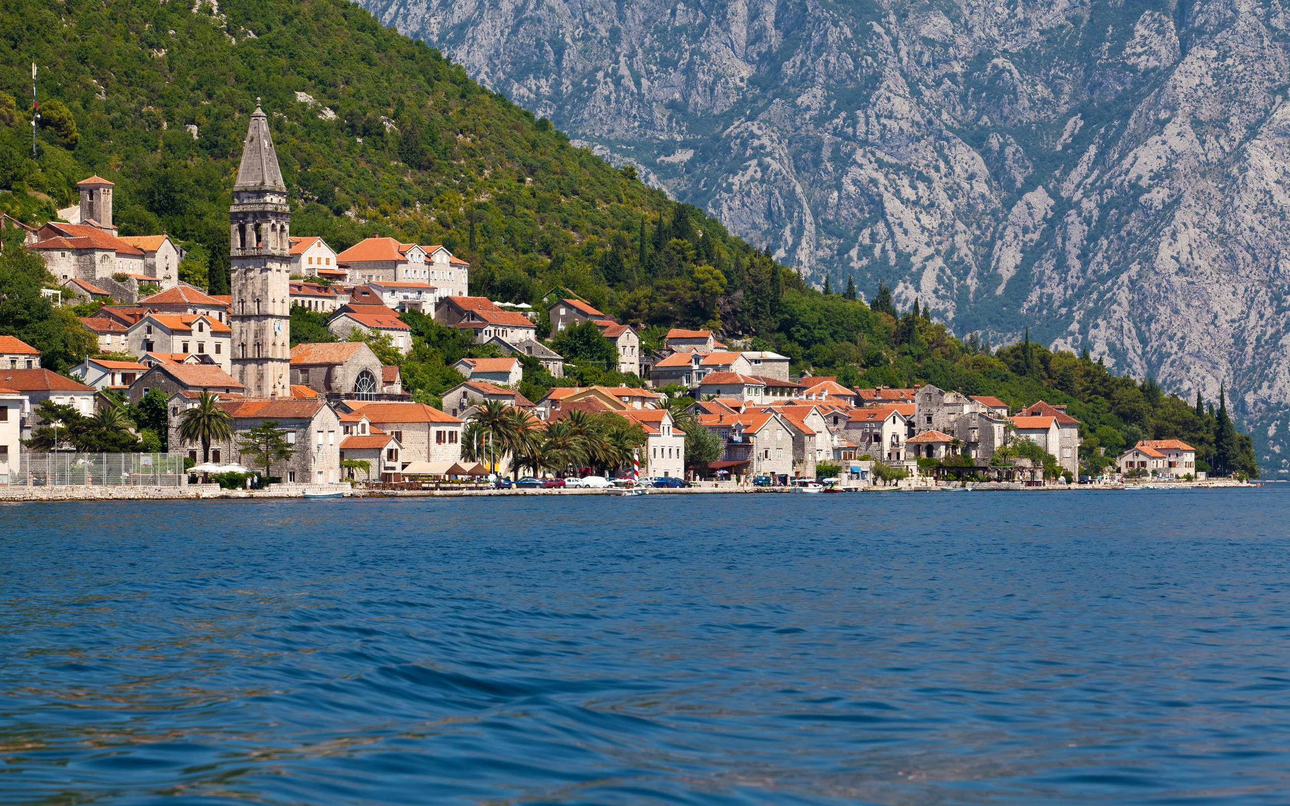 Обои горы, море, город, побережье, дома, черногория, пераст, mountains, sea, the city, coast, home, montenegro, perast разрешение 5616x3744 Загрузить