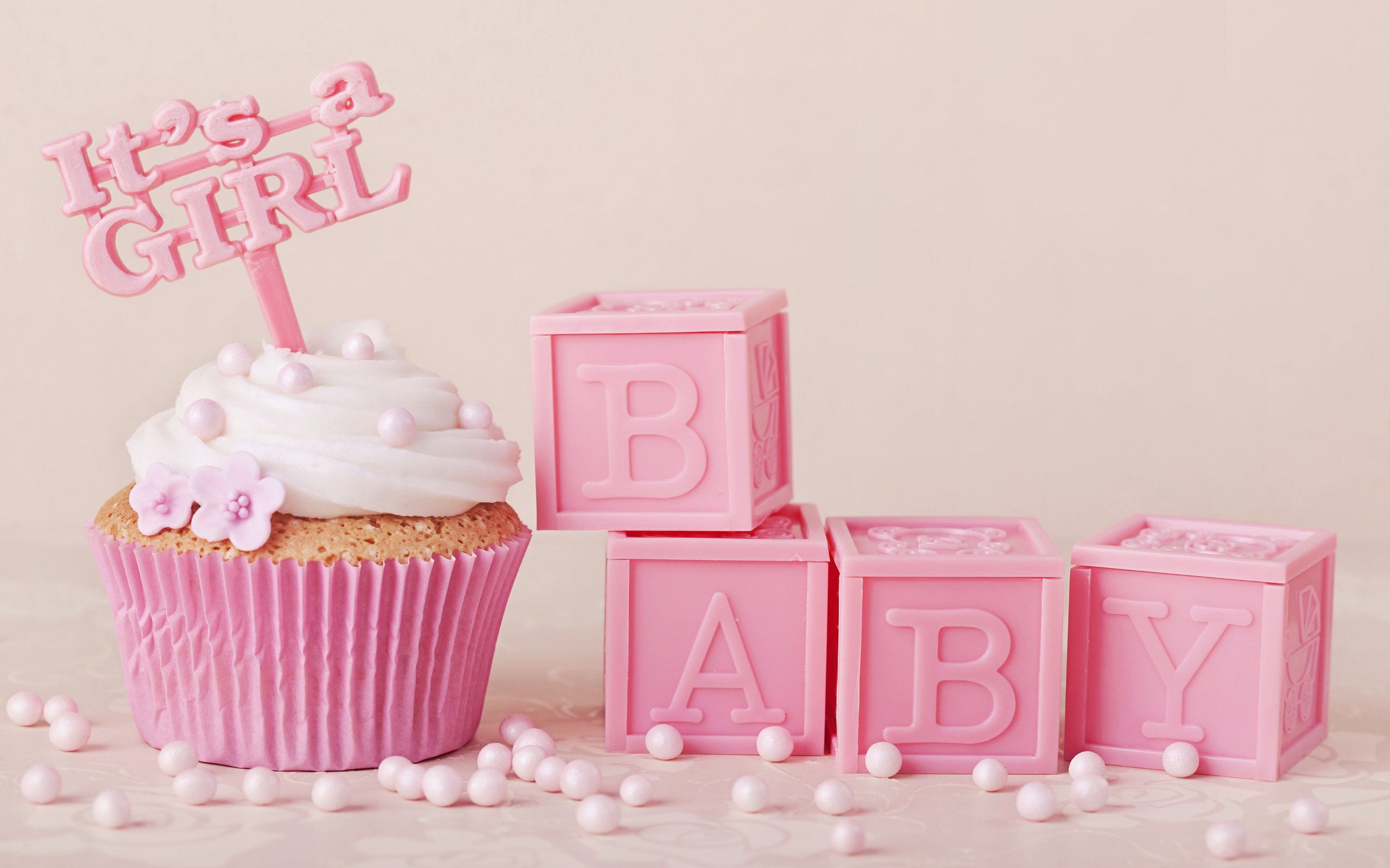 Обои pink-delicate-baby-cupcake разрешение 5616x3744 Загрузить