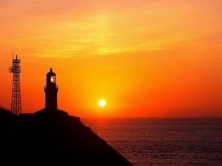 Обои солнце, море, маяк, ничего общего с вов и второй мировой, the sun, sea, lighthouse, nothing to do with the second world war and the second world разрешение 2560x2048 Загрузить