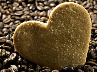 Обои еда, зерна, кофе, форма, сердце, печенье, food, grain, coffee, form, heart, cookies разрешение 1920x1080 Загрузить