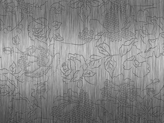 Обои металл, узор, розы, тиснение, metal, pattern, roses, embossed разрешение 1920x1280 Загрузить