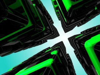 Обои 3d-графика, many green cubes, 3d graphics разрешение 1920x1080 Загрузить