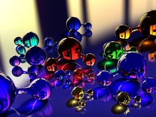 Обои шары, отражение, цвет, стекло, молекула, массажер, balls, reflection, color, glass, molecule, massager разрешение 1920x1080 Загрузить