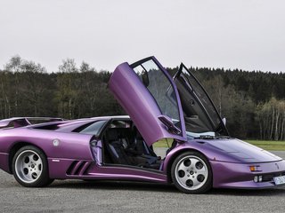 Обои ламборгини, диабло, se30,     дерево, лиловая, lamborghini, diablo, tree, purple разрешение 1920x1200 Загрузить