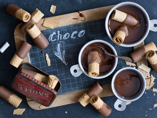 Обои шоколад, сладкое, десерт, натюрморт, вафли, anna verdina, chocolate, sweet, dessert, still life, waffles разрешение 2000x1331 Загрузить