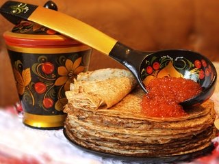 Обои икра, блины, ложка, caviar, pancakes, spoon разрешение 2400x1641 Загрузить