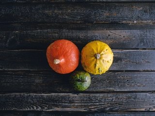 Обои еда, осень, овощи, тыквы, дерева, опадают, осен, pumpkins, food, autumn, vegetables, pumpkin, wood, fall разрешение 2560x1600 Загрузить