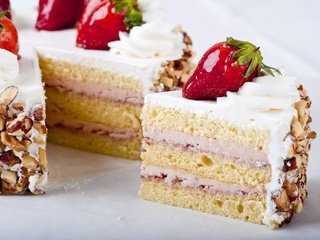 Обои еда, клубника, ягоды, сладкое, торт, десерт, пирожное, food, strawberry, berries, sweet, cake, dessert разрешение 4092x2722 Загрузить