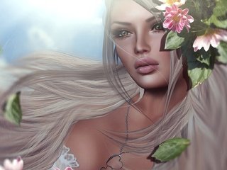 Обои цветы, листья, девушка, блондинка, портрет, лицо, венок, flowers, leaves, girl, blonde, portrait, face, wreath разрешение 2045x1271 Загрузить