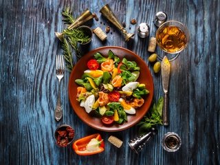 Обои зелень, сыр, хлеб, овощи, помидоры, салат, специи, базилик, greens, cheese, bread, vegetables, tomatoes, salad, spices, basil разрешение 5014x3456 Загрузить