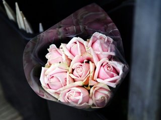 Обои цветы, розы, букет, розовые, flowers, roses, bouquet, pink разрешение 2560x1440 Загрузить