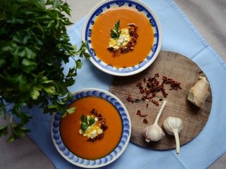 Обои тыква, чеснок, петрушка, суп, тыквенный суп, pumpkin, garlic, parsley, soup, pumpkin soup разрешение 4512x3000 Загрузить