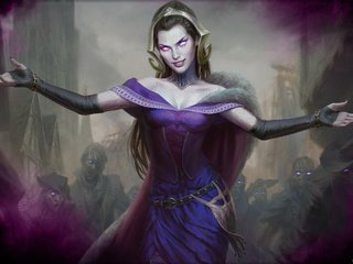 Обои арт, magic the gathering, liliana vess, ночь, eldritch moon, mtg, девушка, liliana the last hope, взгляд, anna steinbauer, луна, зомби, волосы, лицо, art, night, girl, liliana is the last hope, look, the moon, zombies, hair, face разрешение 2560x1600 Загрузить