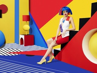 Обои стиль, девушка, дизайн, sagmeister & walsh, полихром, style, girl, design, polychrome разрешение 3000x2002 Загрузить