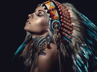 Обои тату, женщина, перышки, косплей, american aborigine, tattoo, woman, feathers, cosplay разрешение 2000x1335 Загрузить