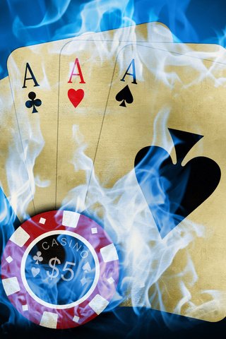 Обои казино, покер, карты, огонь, фишка, casino, poker, card, fire, the trick разрешение 2560x1600 Загрузить