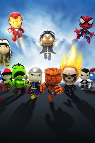 Обои герои, little big planet, комиксы, пародия, heroes, comics, parody разрешение 1920x1080 Загрузить