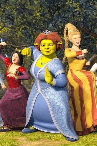 Обои банда, шрек, фиона, gang, shrek, fiona разрешение 1920x1080 Загрузить