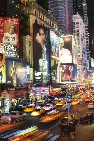 Обои ночь, машины, огни, times square at night, таймс-сквер, вечер, нью - йорк, города, город, небоскребы, движение, улица, night, machine, lights, times square, the evening, new york, city, the city, skyscrapers, movement, street разрешение 4285x2821 Загрузить