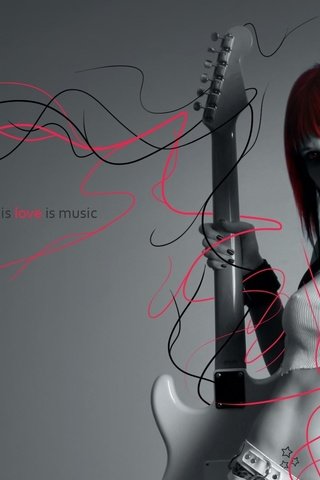 Обои девушка, гитара, любовь к музыке, girl, guitar, the love of music разрешение 1920x1200 Загрузить