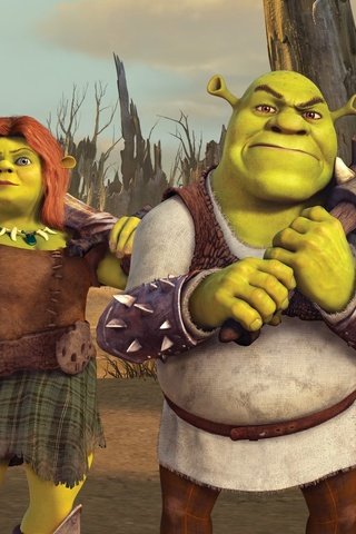 Обои шрек, фиона, огр, shrek, fiona, ogre разрешение 1920x1080 Загрузить