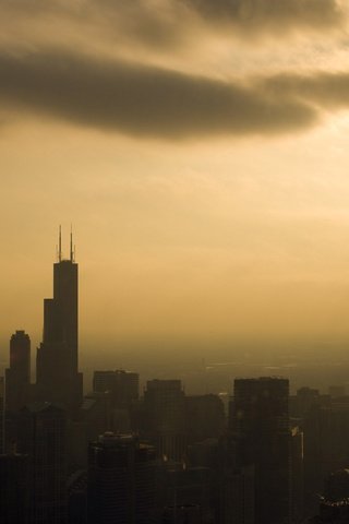 Обои облака, небоскребы, чикаго, clouds, skyscrapers, chicago разрешение 2560x1600 Загрузить